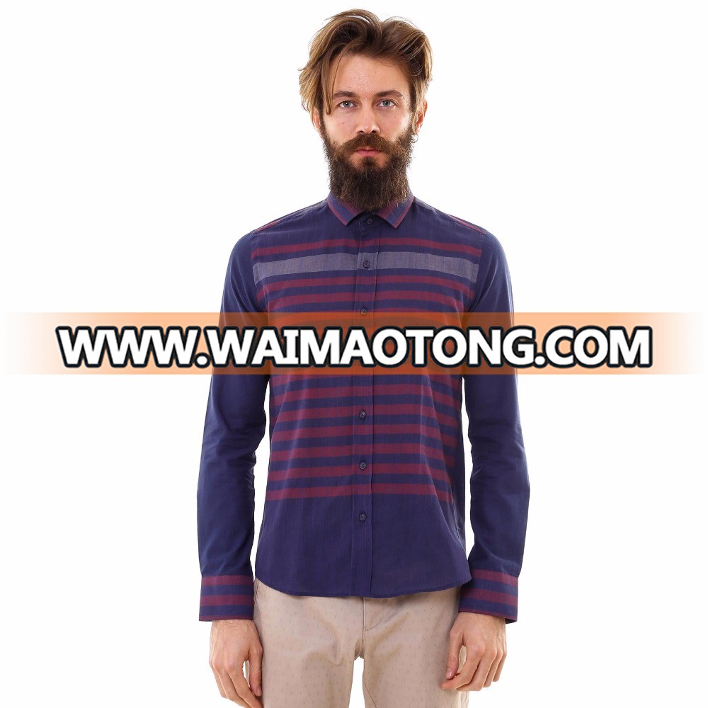 100% Cotton Long Sleeve Shirt Men Slim Fit Casual Shirts