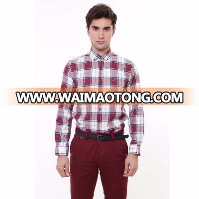 100% Cotton Long Sleeve Shirt Men Custom Slim Fit Casual Shirts